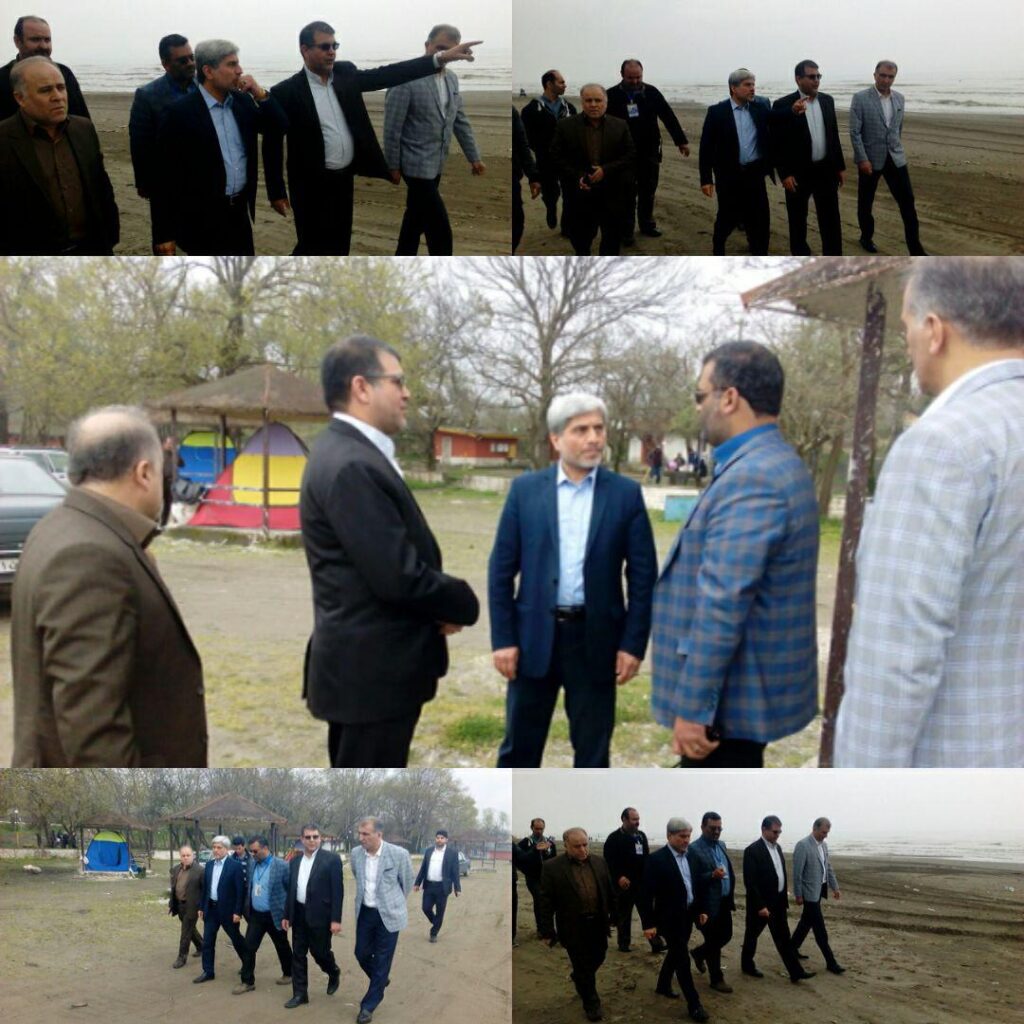 بازدید مقامات شهرستان چالوس و مدیرعامل شرکت عمران و مسکن شمال از طرح تفرجگاه ساحلی نمک آبرود